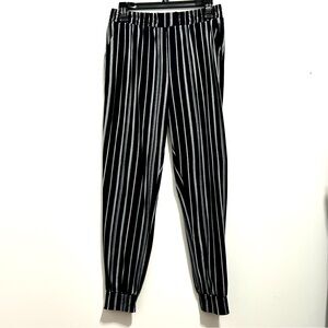 Shosho Women’s Striped Black & White Pants